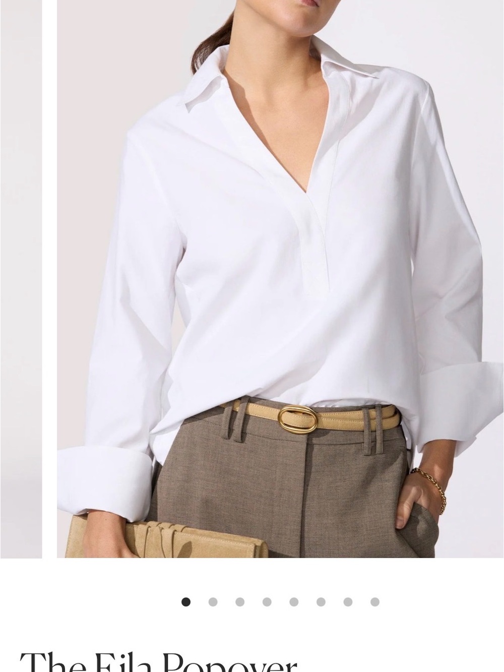 Brochu Walker The Eila Popover Blouse in Salt Small